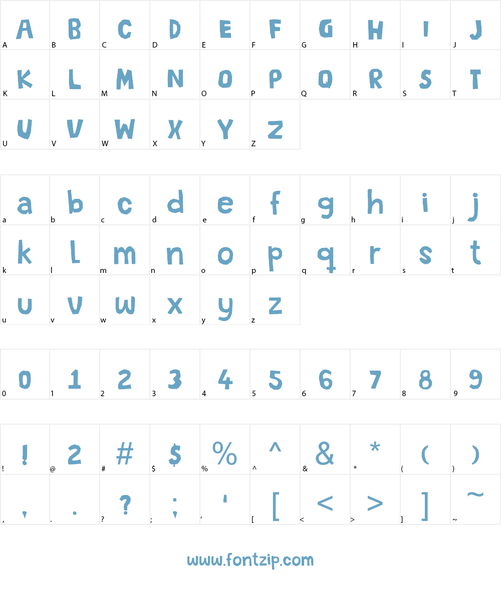 DK Snippity Snap Font Character